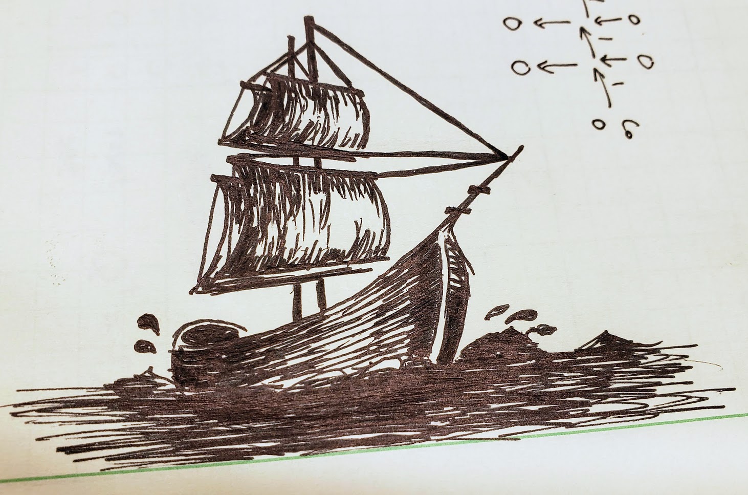 A doodle of a ship